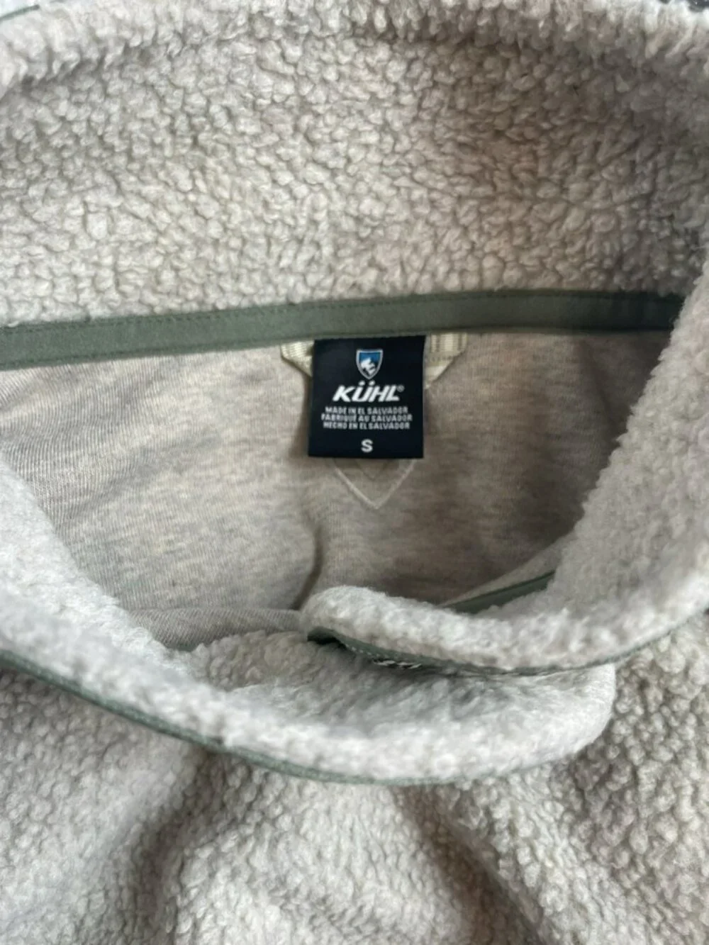 Kuhl Hygge Snap Pullover Women’s Natural Sherpa Jacket Kozy Komfort Small NWT - Picture 8 of 8